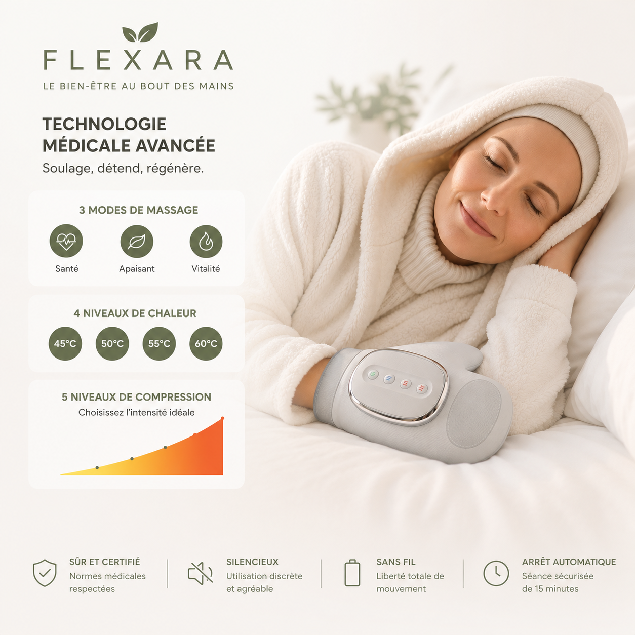 Gant Thérapeutique Flexara™ | Articulations, Raideurs, Inflammations et Douleurs Soulagés en 15 minutes